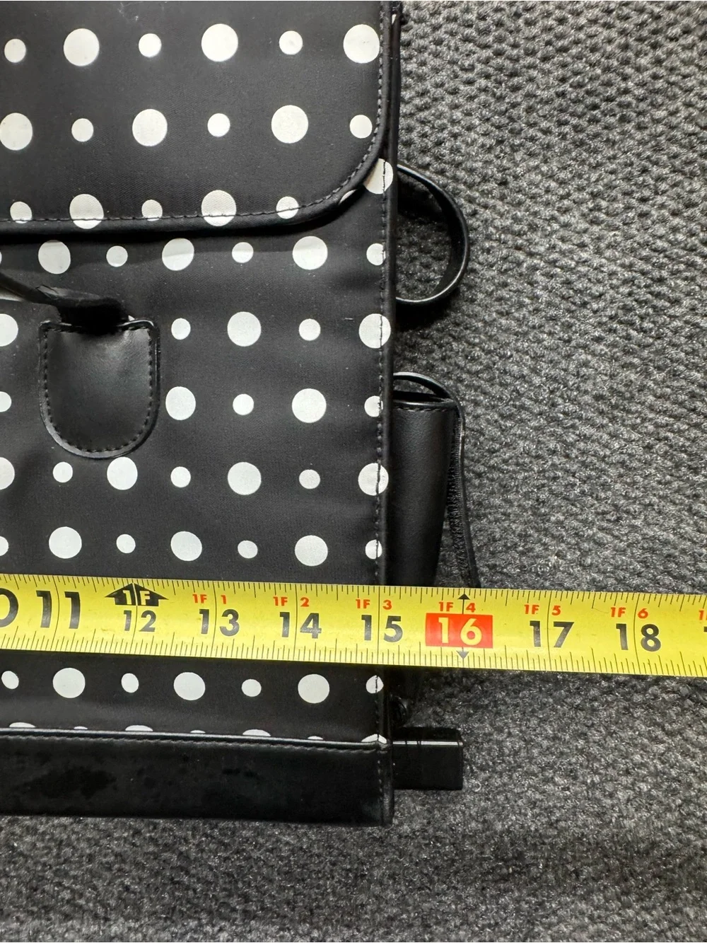 Source Unknown Black and White Polka Dot Laptop Tote